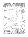 Valentine`s Day greeting mail arrives join the dots puzzle and coloring page